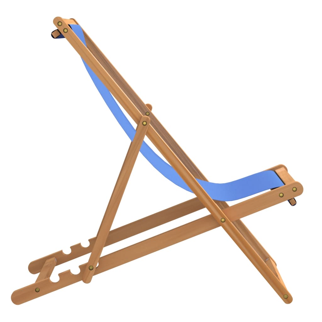 vidaXL Kempingová židle teak 56 x 105 x 96 cm modrá