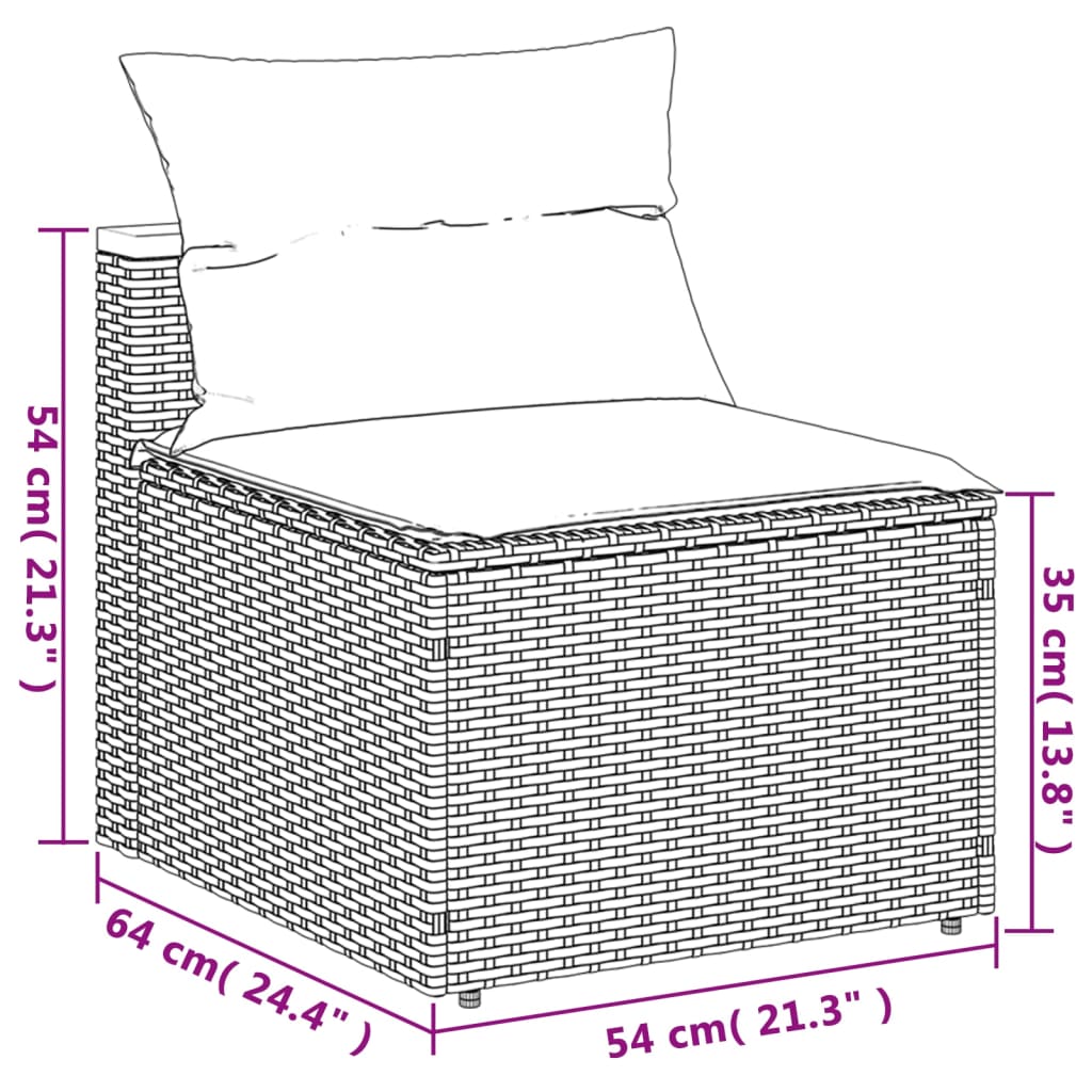 vidaXL 5dílná zahradní sedací souprava podušky béžová polyratan akácie