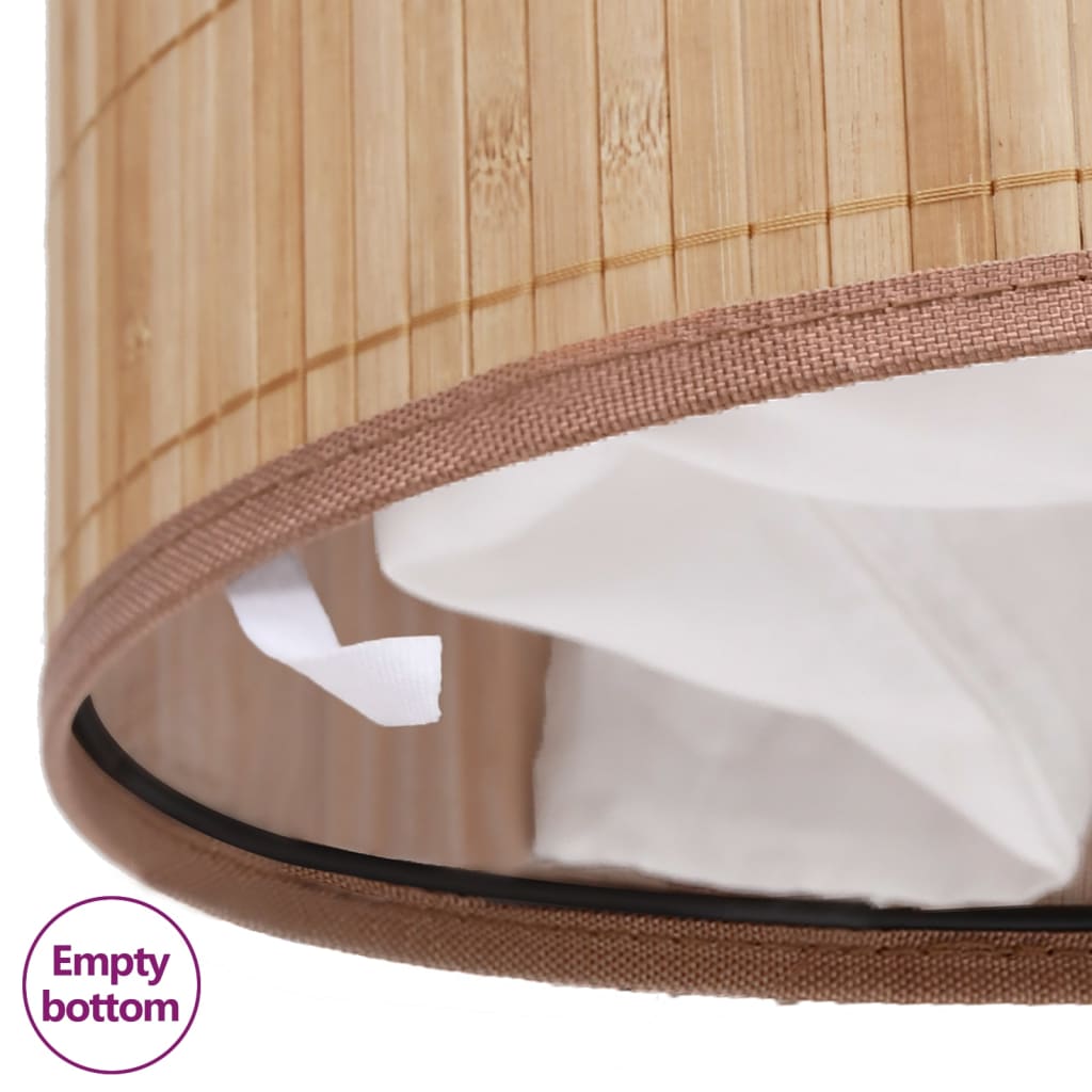 vidaXL Bambusový prádelní koš oválný přírodní odstín