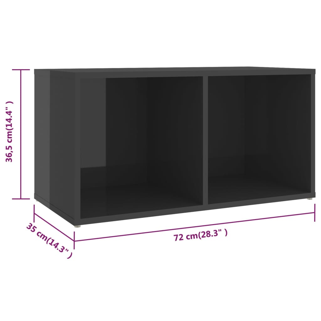 vidaXL 5dílný set TV skříněk šedý s vysokým leskem dřevotříska