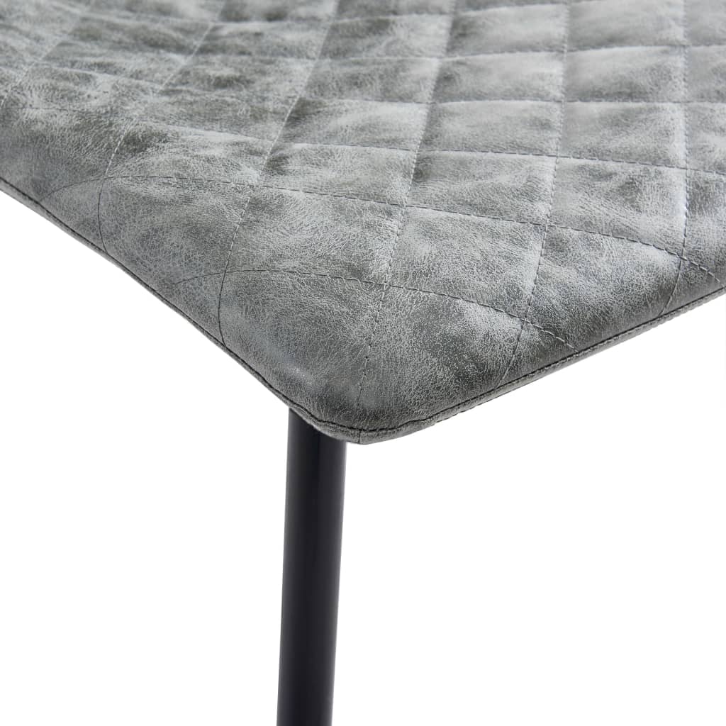 vidaXL Jídelní židle 2 ks tmavě šedé umělá kůže