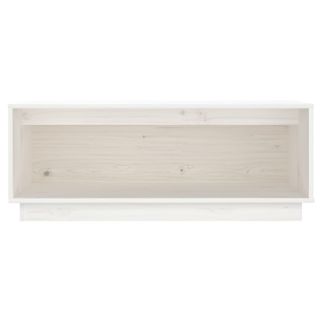 vidaXL TV skříňka bílá 90 x 35 x 35 cm masivní borové dřevo