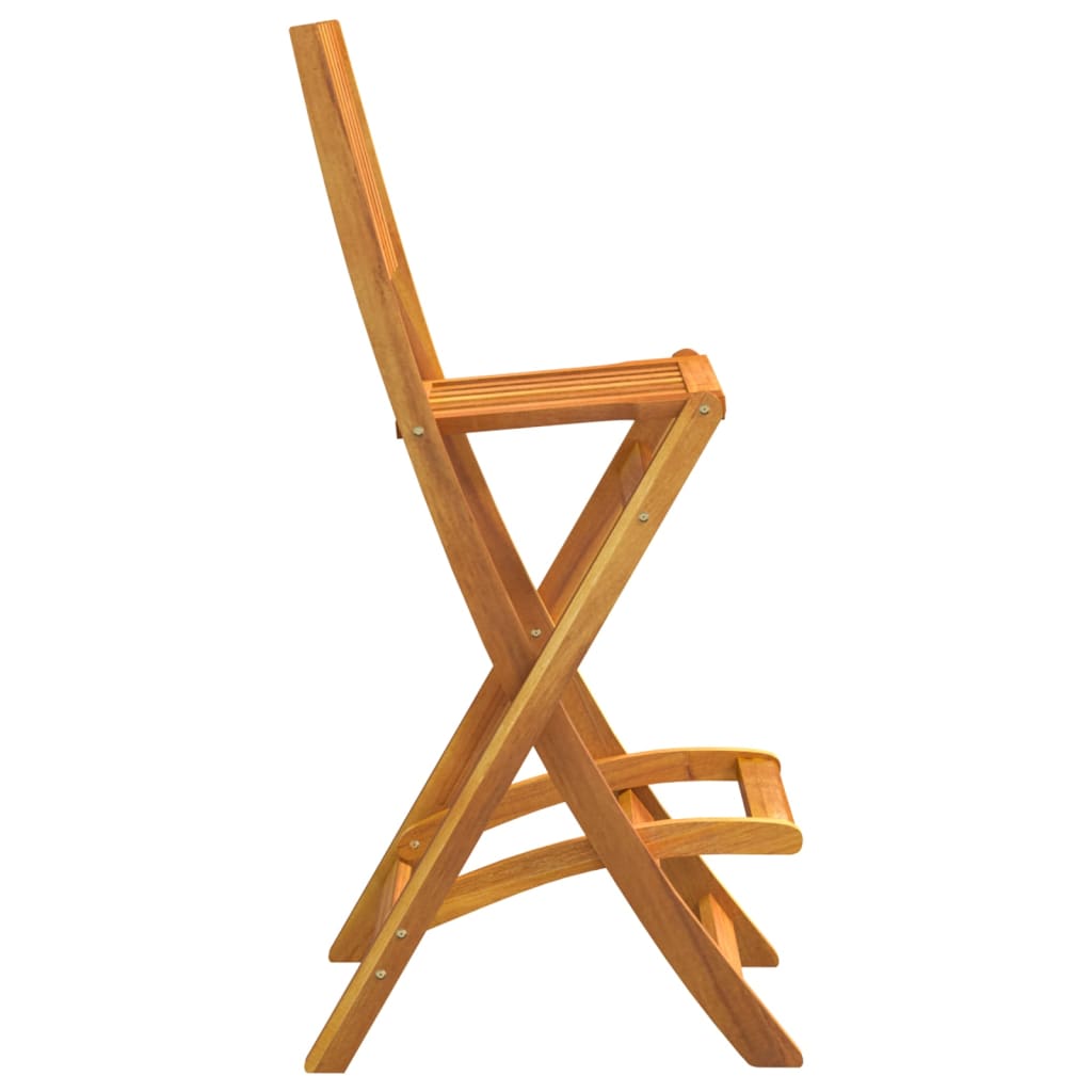 vidaXL Skládací zahradní barové stoličky 2 ks masivní akáciové dřevo