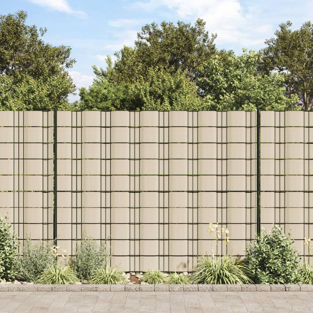 vidaXL Stínící plotové fólie 4 ks PVC 35 x 0,19 m krémové