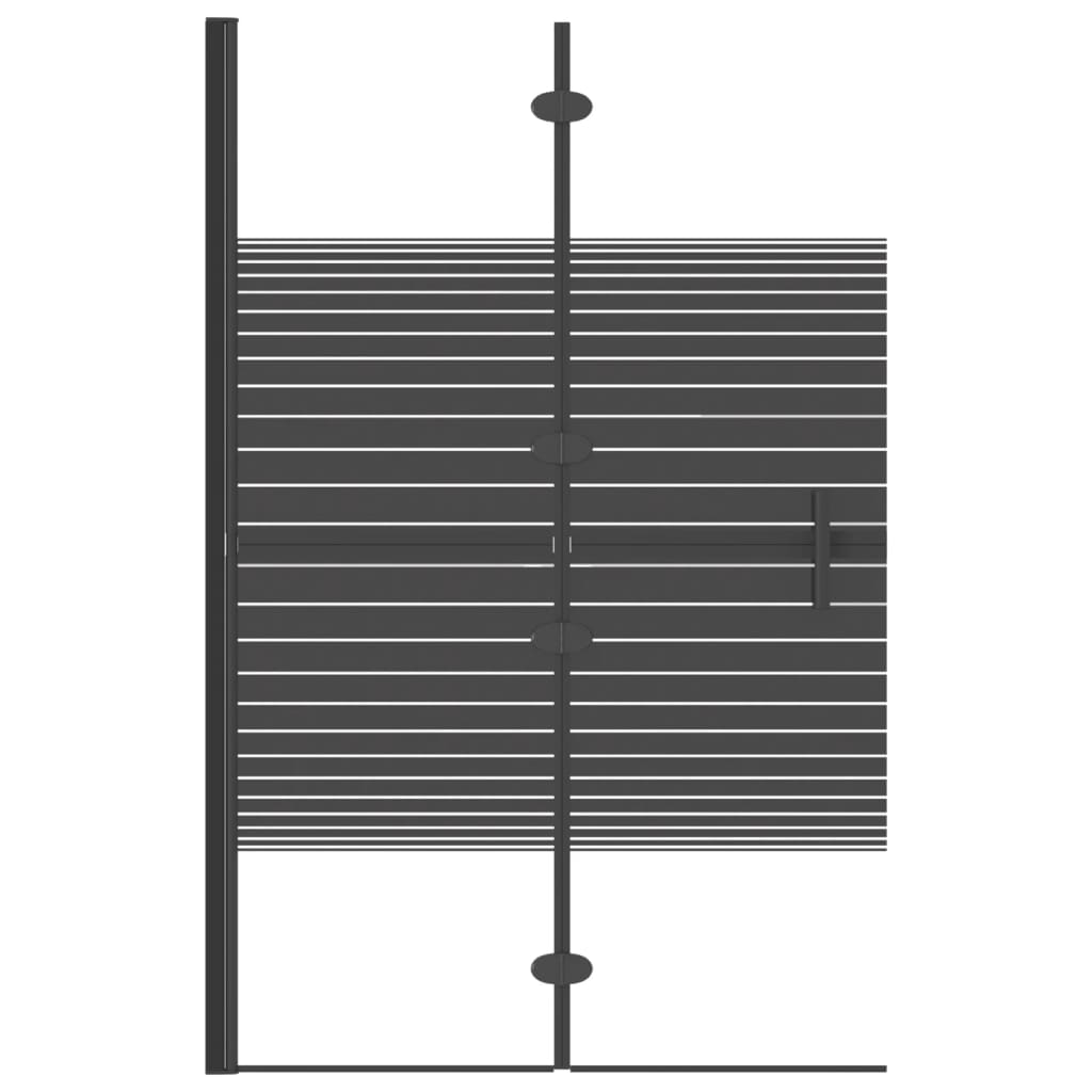 vidaXL Skládací sprchový kout ESG 80 x 140 cm černý