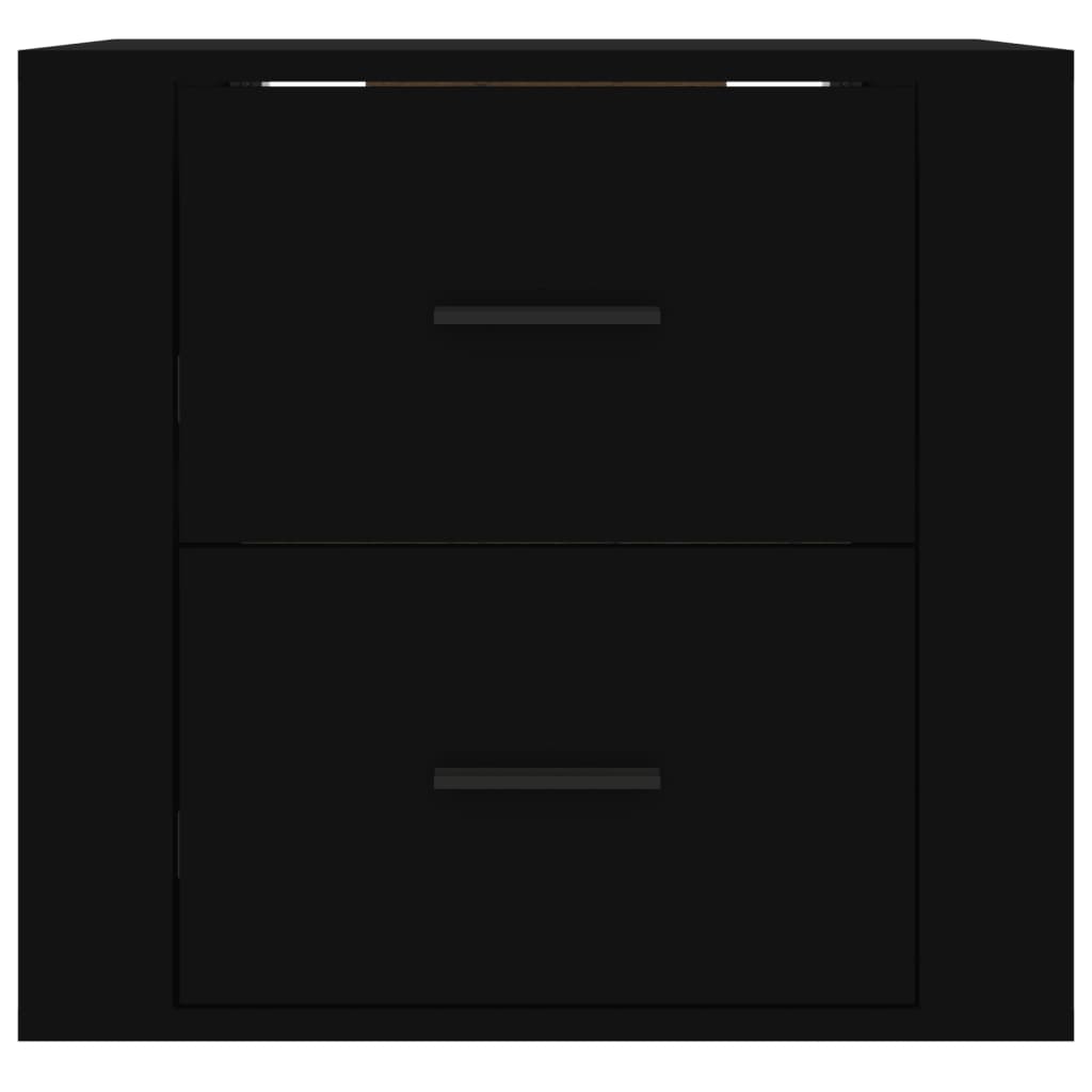 vidaXL Nástěnný noční stolek černý 50x36x47 cm