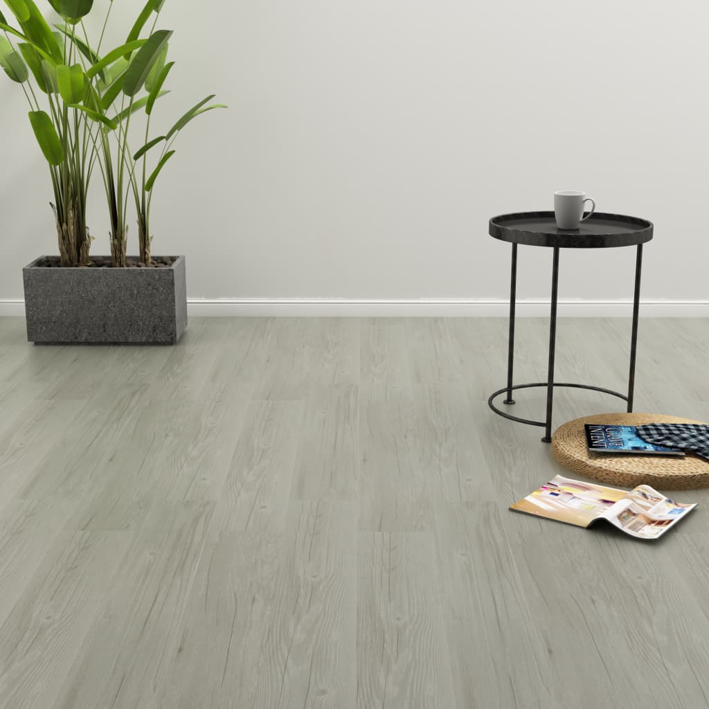 vidaXL Samolepící podlahová prkna 4,46 m² 3 mm PVC šedá