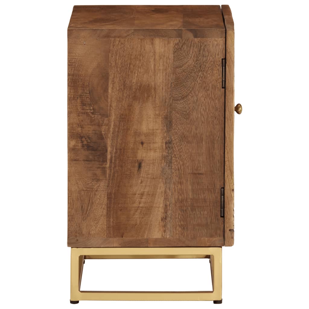 vidaXL Noční stolek 40x30x50 cm masivní mangovníkové dřevo a železo