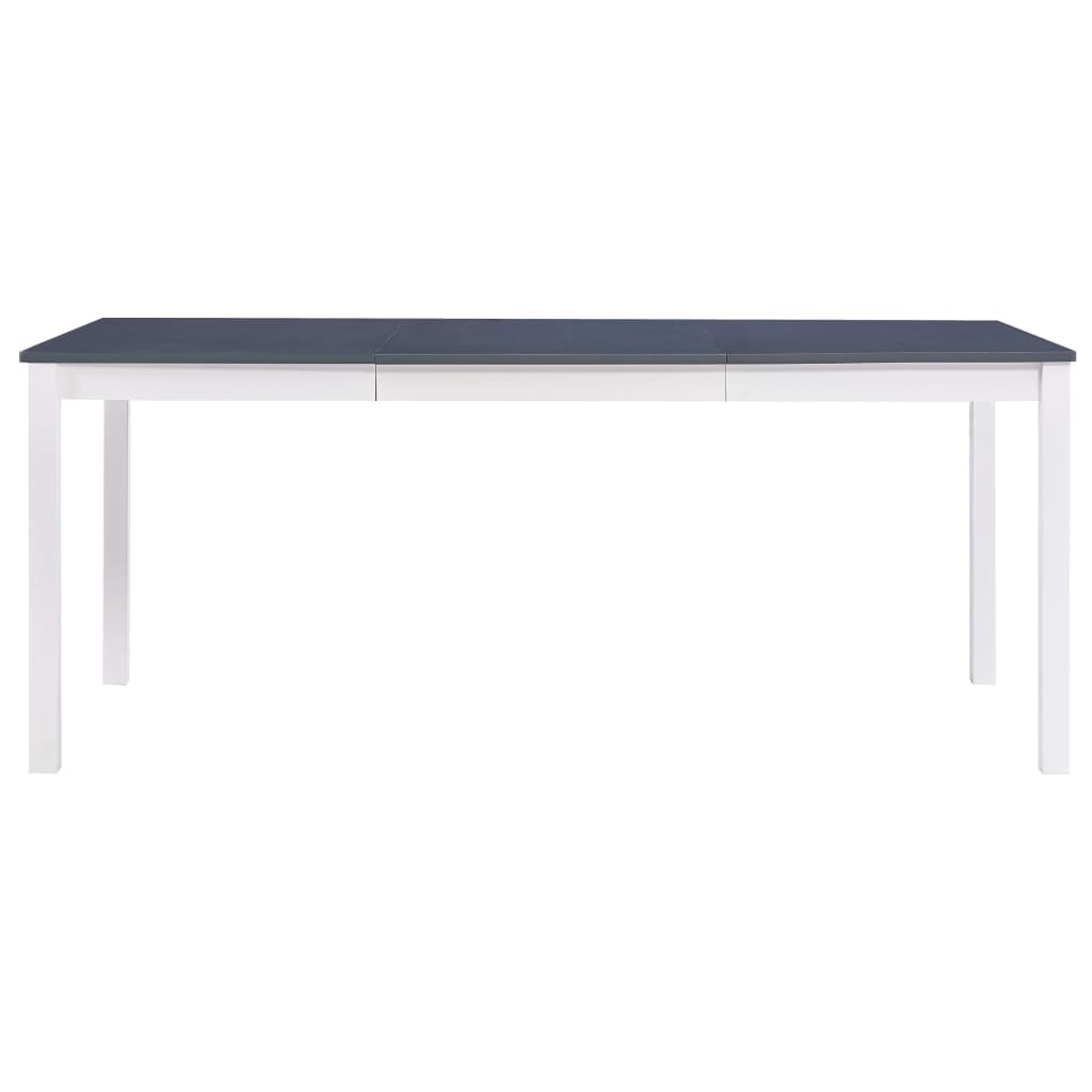 vidaXL Jídelní stůl bílo-šedý 180 x 90 x 73 cm borové dřevo