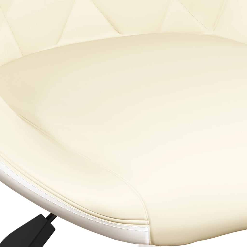 vidaXL Otočné jídelní židle 4 ks krémovo-bílé umělá kůže