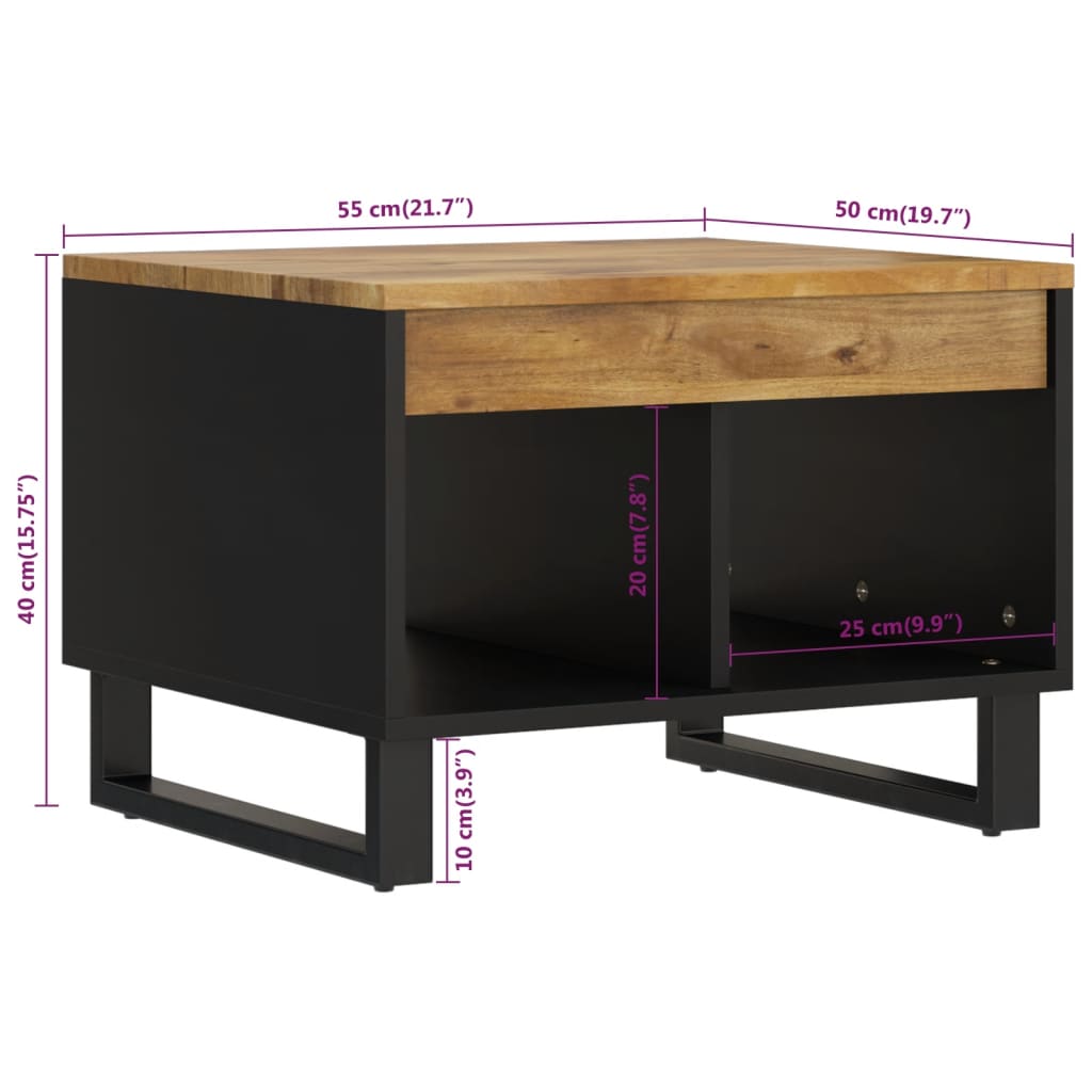 vidaXL Konferenční stolek 55 x 50 x 40 cm masivní mangovníkové dřevo
