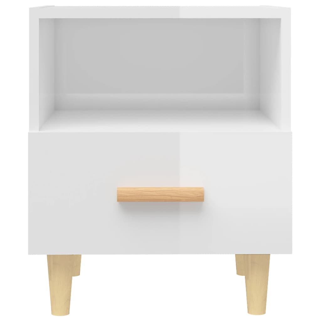 vidaXL Noční stolek bílý s vysokým leskem 40 x 35 x 47 cm