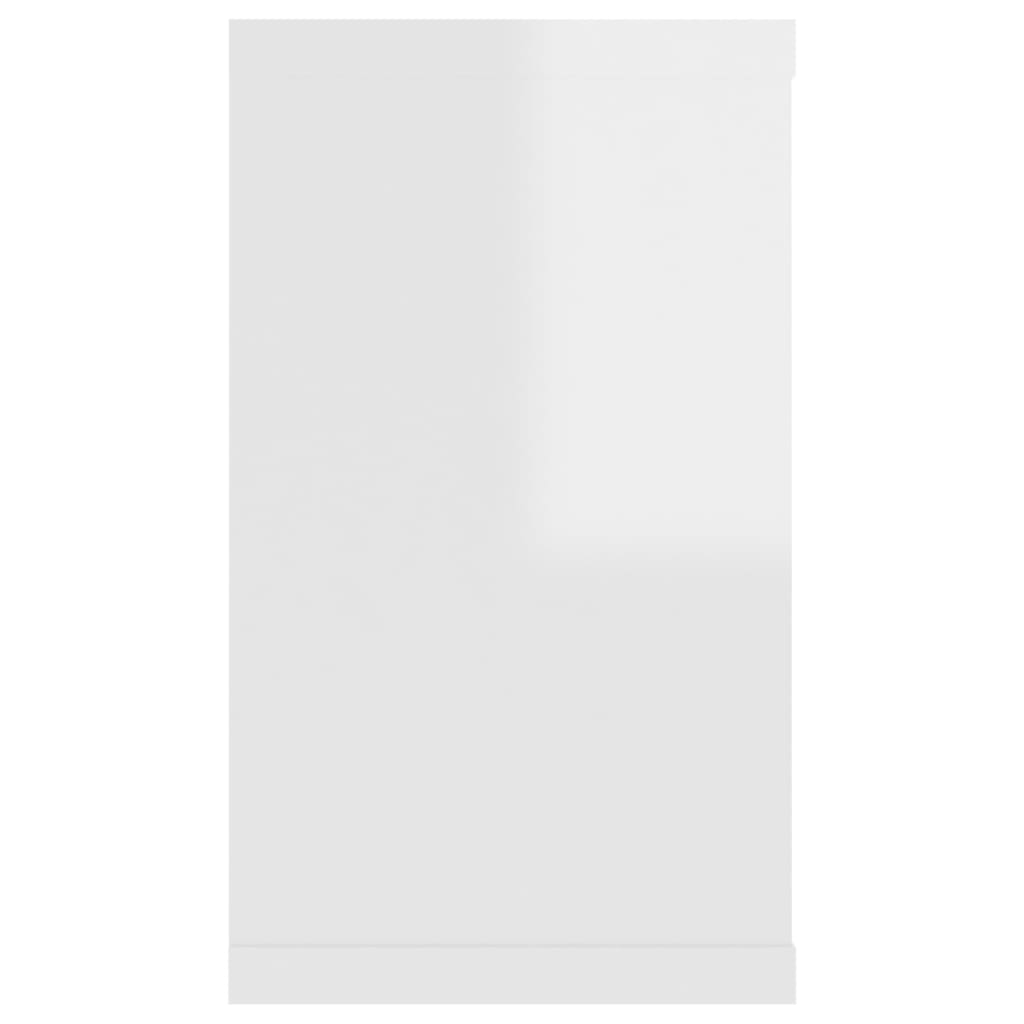 vidaXL Nástěnné krychlové police 4 ks bílé 80x15x26,5 cm dřevotříska