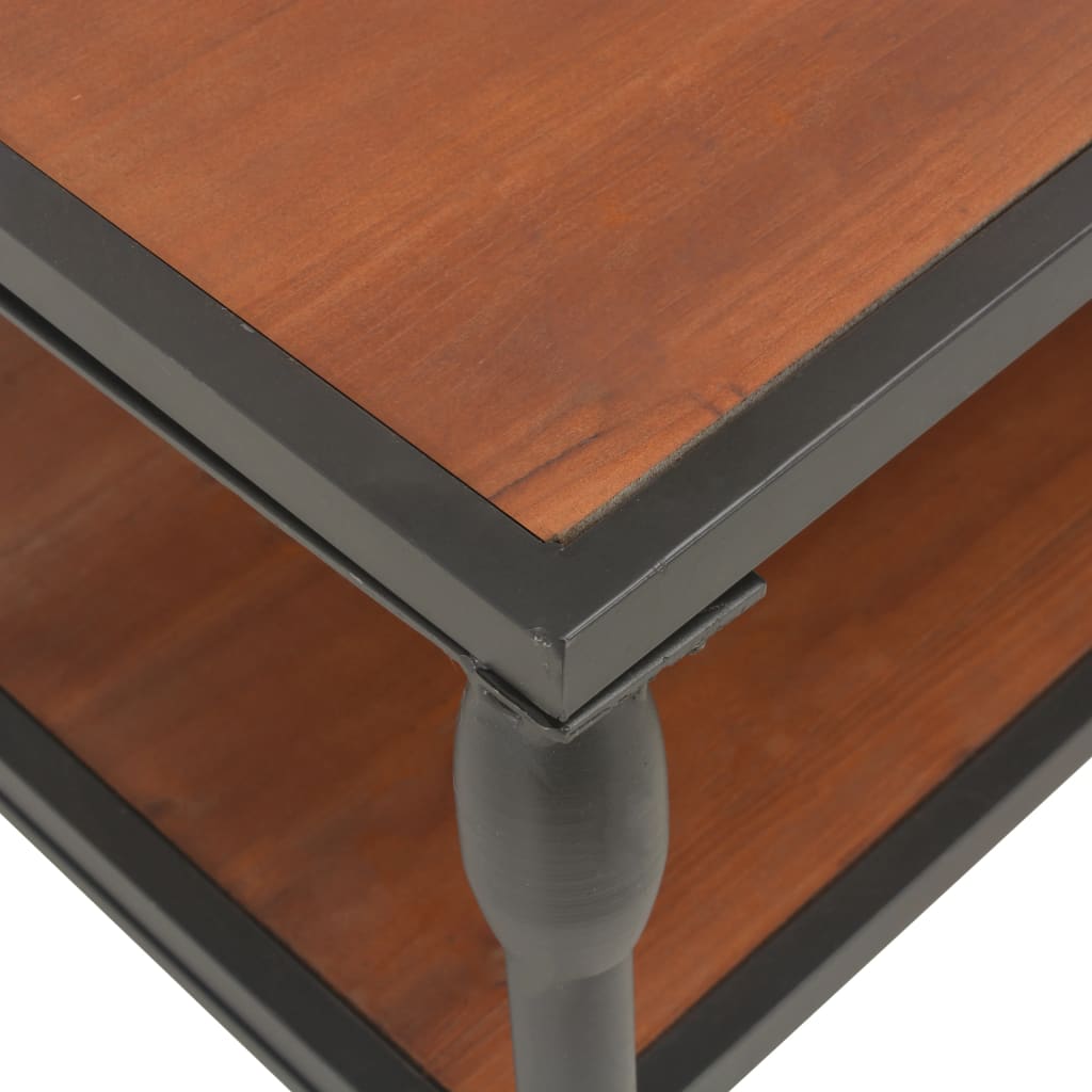 vidaXL Konferenční stolek s poličkou 120 x 60 x 40 cm masivní jedle