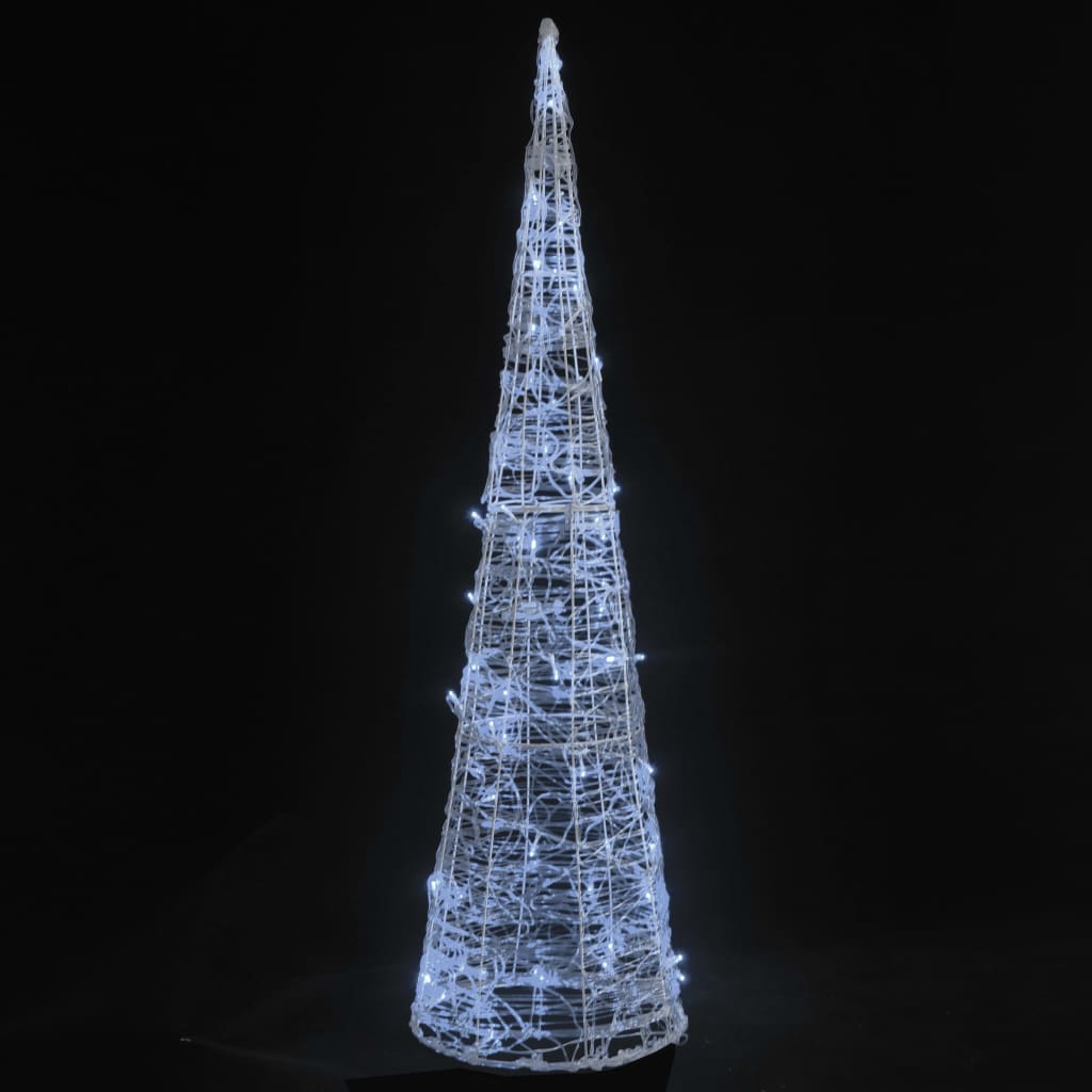 vidaXL Akrylový dekorativní světelný LED kužel studený bílý 90 cm