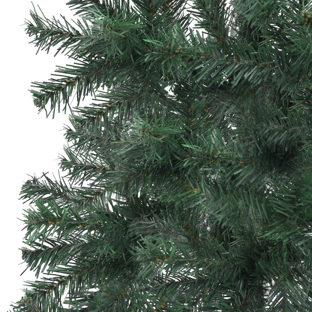 vidaXL Rohový umělý vánoční stromek s LED osvětlením zelený 120 cm PVC