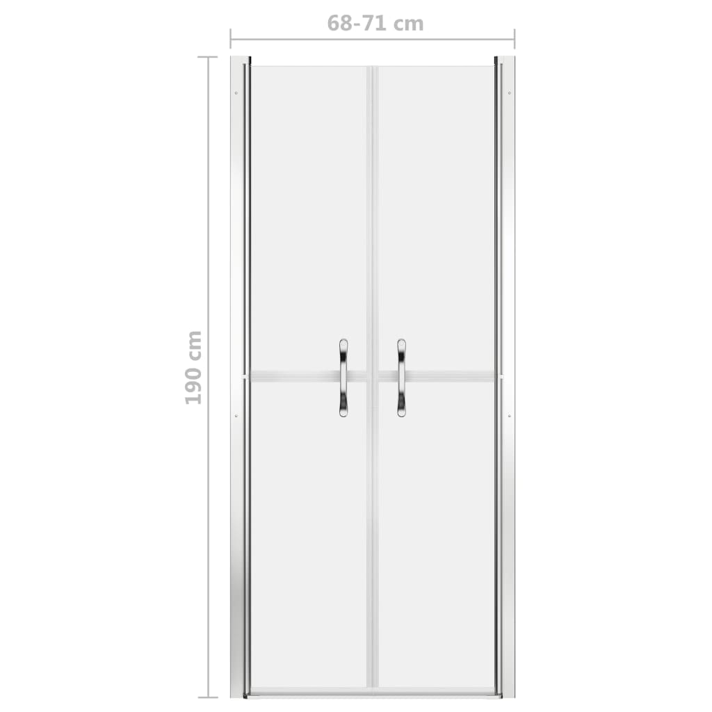 vidaXL Sprchové dveře matné ESG 71 x 190 cm