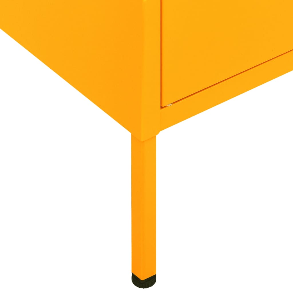 vidaXL Úložná skříň hořčicově žlutá 80 x 35 x 101,5 cm ocel