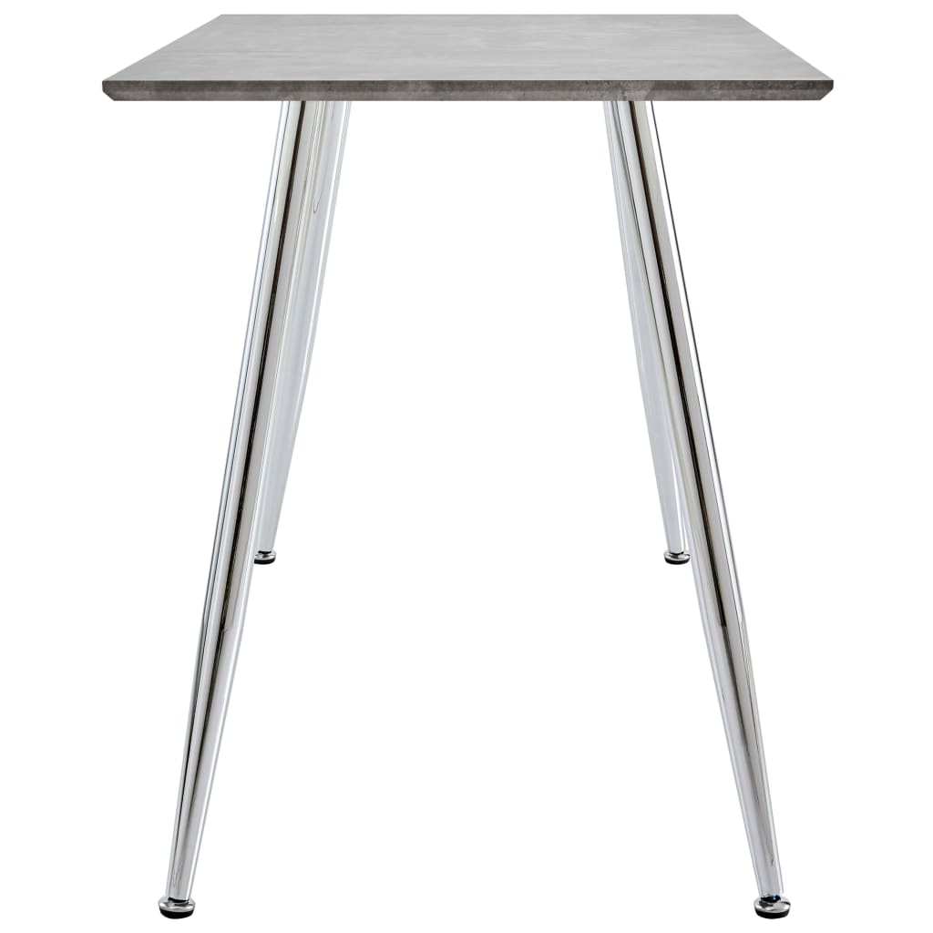 vidaXL Jídelní stůl betonový a stříbrný 120 x 60 x 74 cm MDF