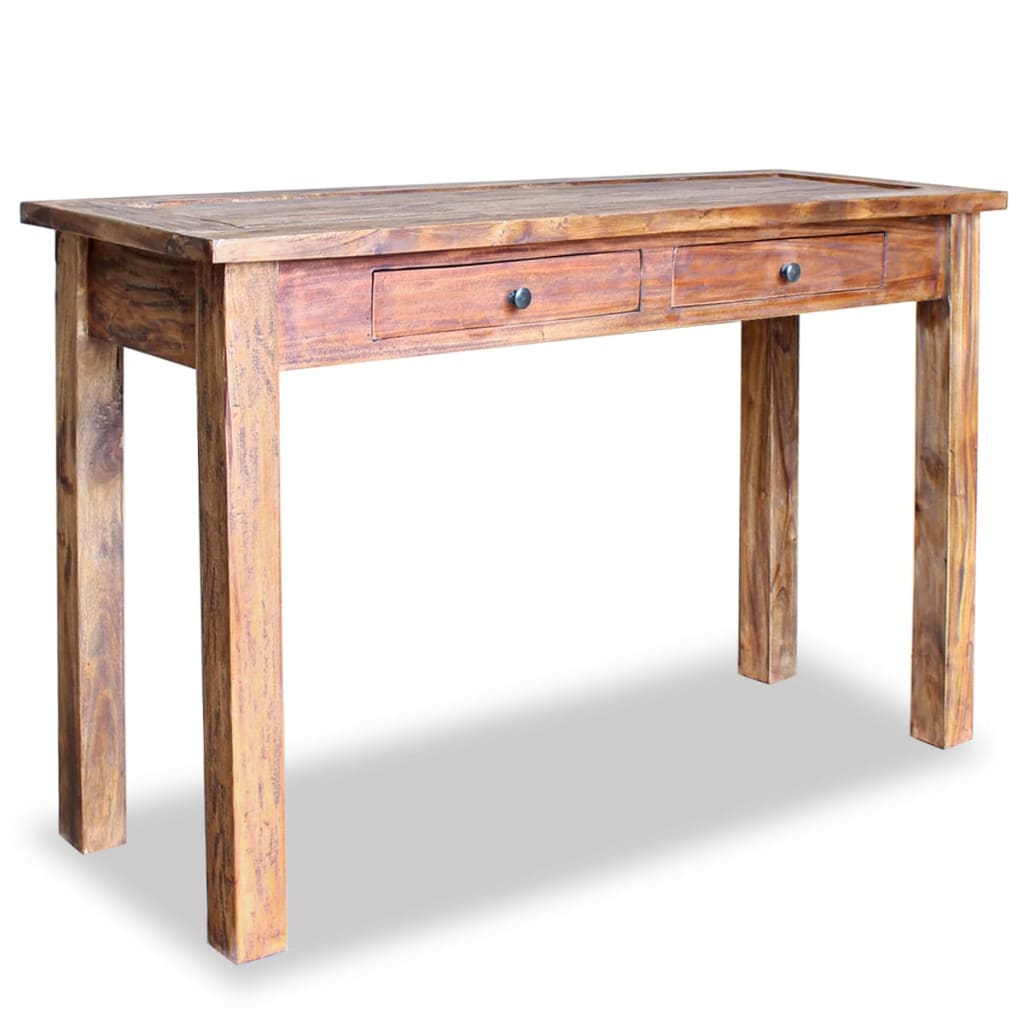 vidaXL Odkládací stolek, masivní recyklované dřevo, 123x42x75 cm