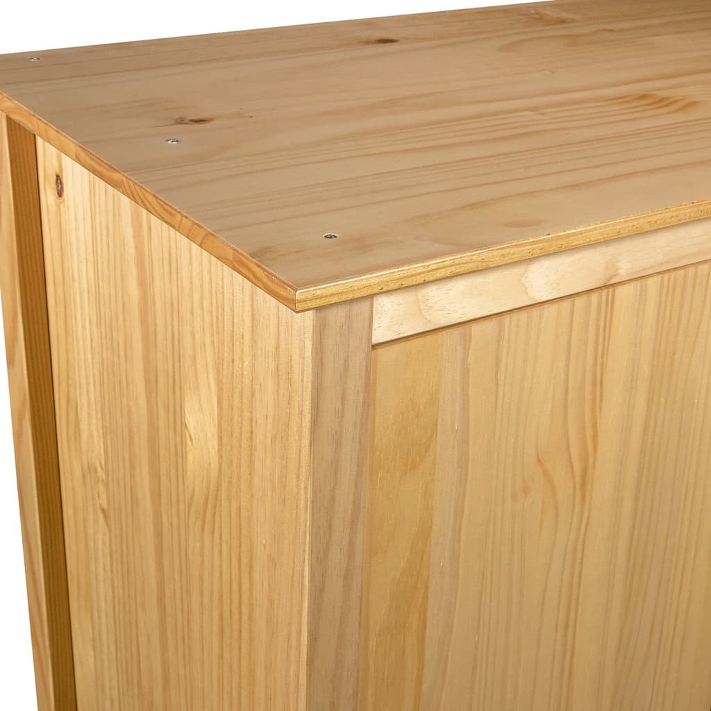 vidaXL Dvoukřídlá šatní skříň Hill 89x50x170 cm masivní borové dřevo