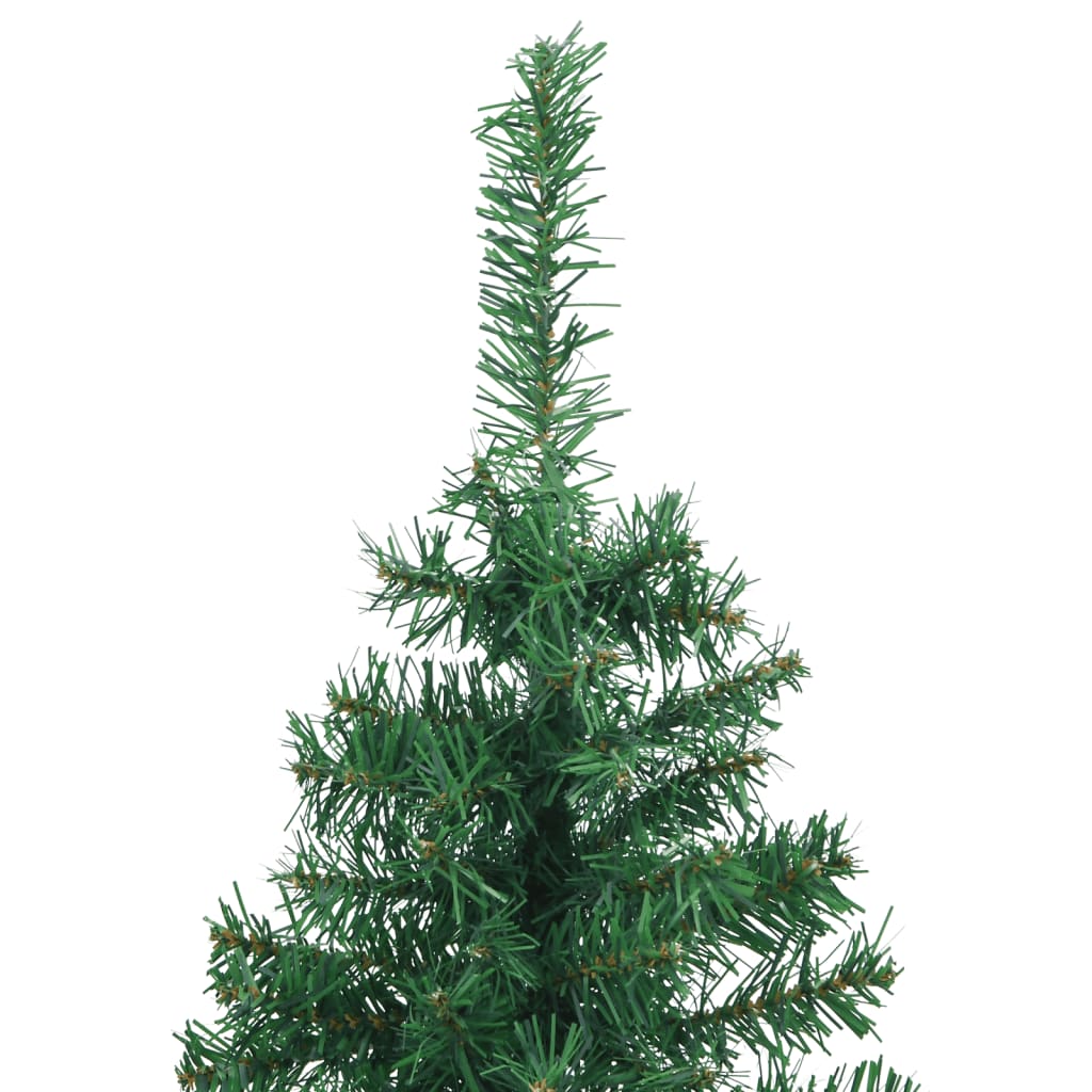 vidaXL Rohový umělý vánoční stromek zelený 150 cm PVC