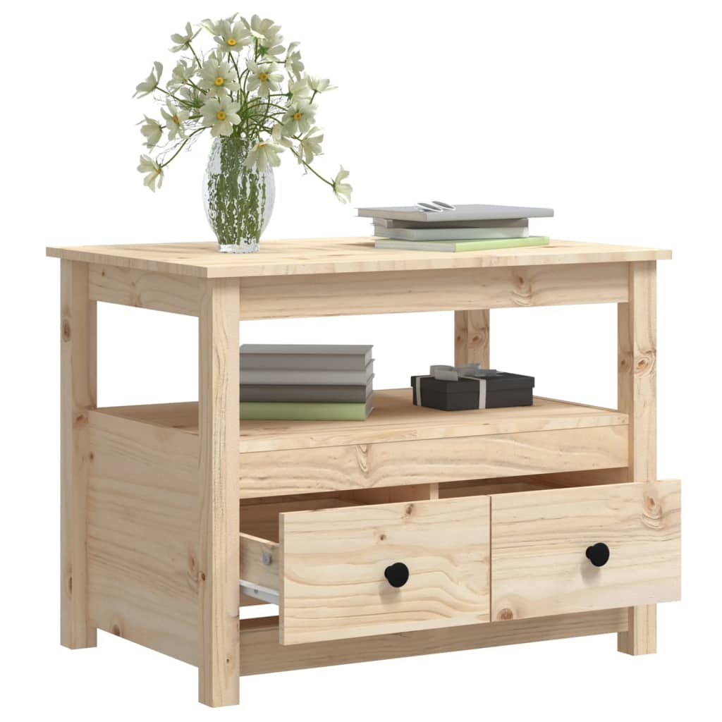 vidaXL Konferenční stolek 71 x 49 x 55 cm masivní borové dřevo