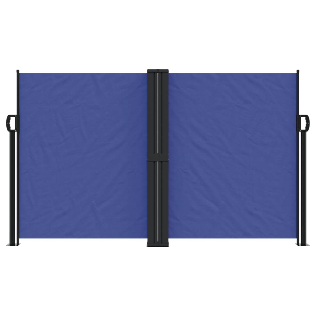 vidaXL Zatahovací boční markýza modrá 140 x 600 cm