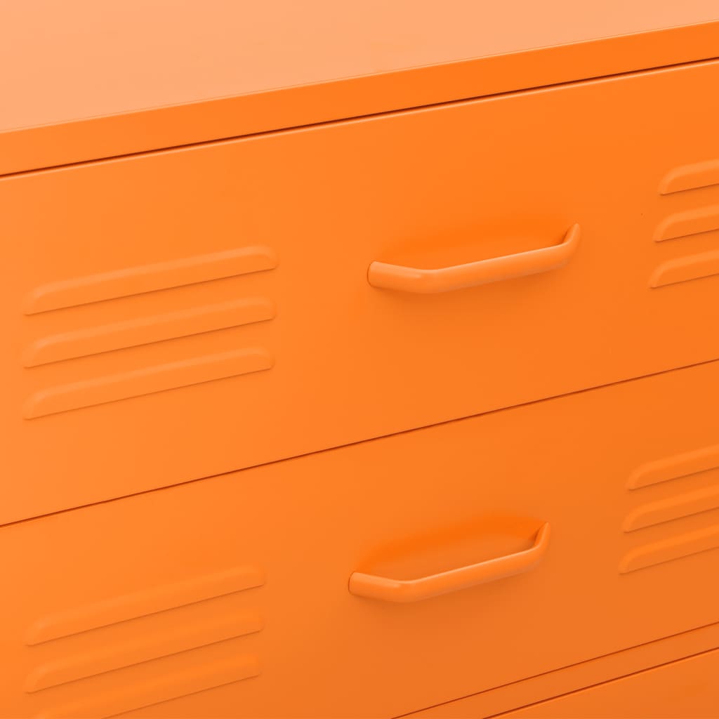 vidaXL Komoda se zásuvkami oranžová 80 x 35 x 101,5 cm ocel