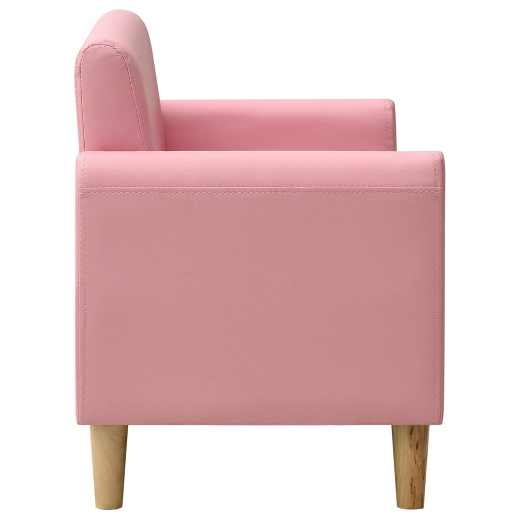 vidaXL 2místná dětská sedačka růžová umělá kůže