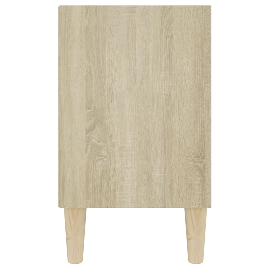 vidaXL TV stolek masivní dřevěné nohy dub sonoma 103,5x30x50 cm