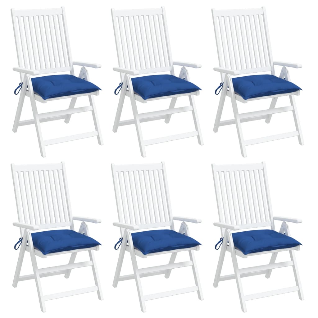 vidaXL Podušky na židli 6 ks modré 50 x 50 x 7 cm oxfordská látka