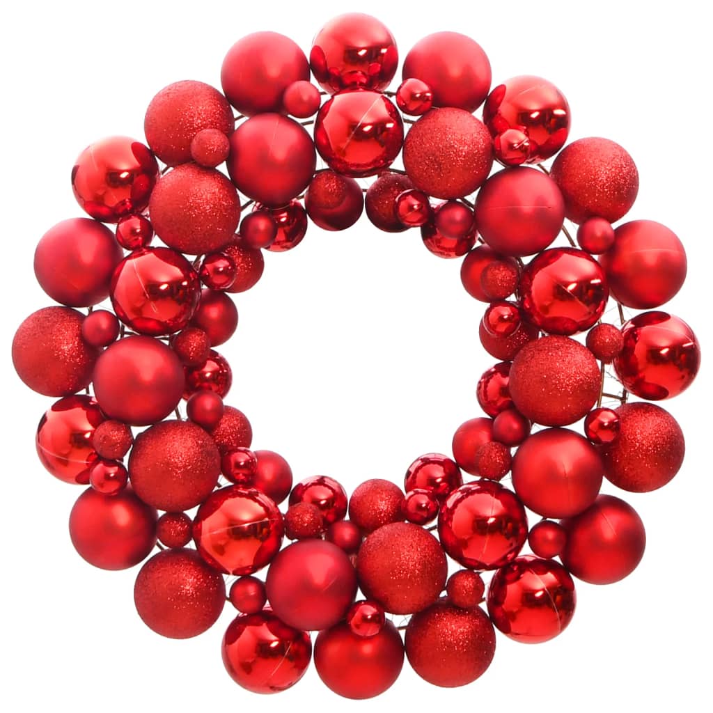 vidaXL Vánoční věnec červený 45 cm polystyren