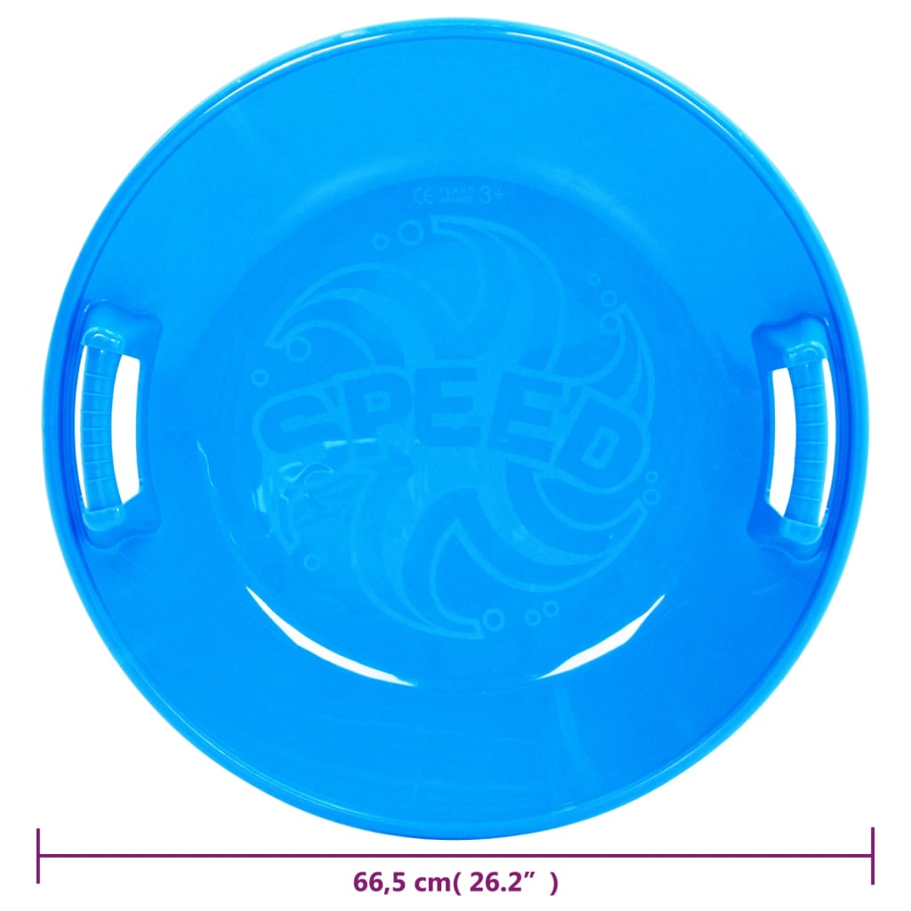 vidaXL Sáňkovací talíř kulatý modrý 66,5 PP