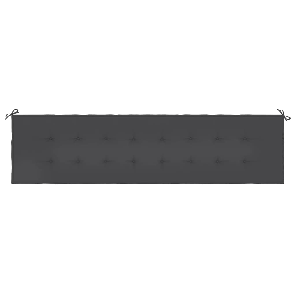 vidaXL Poduška na zahradní lavici černá 200x50x3 cm oxfordská látka