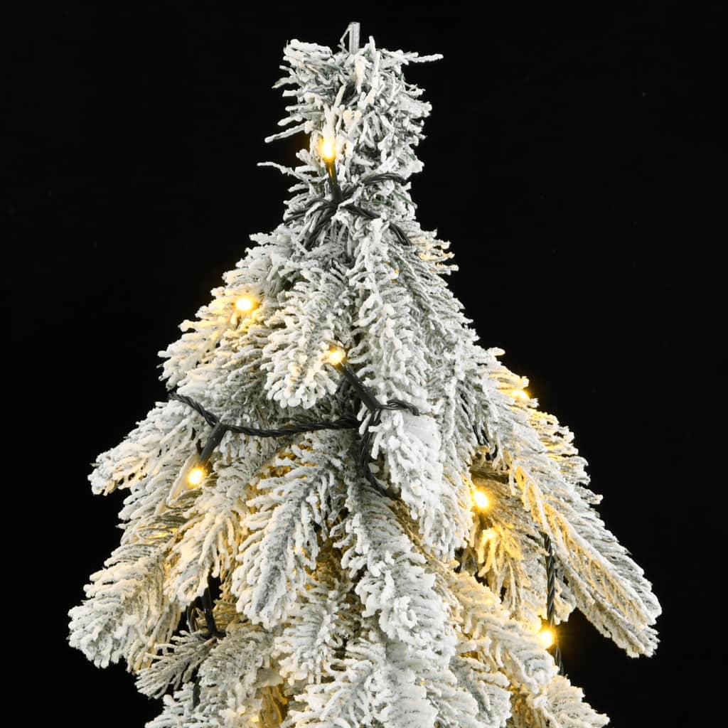 vidaXL Umělý vánoční stromek s 300 LED zasněžený 180 cm