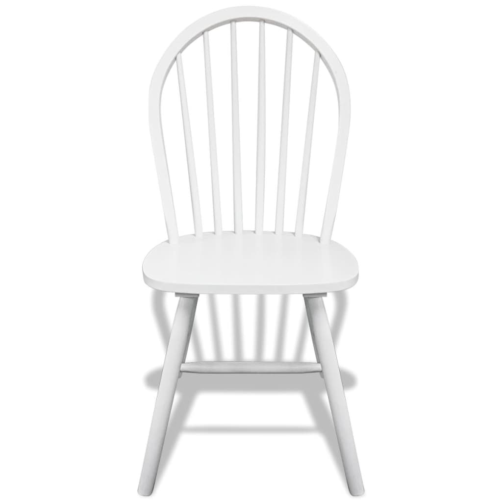 vidaXL Jídelní židle 6 ks bílé masivní dřevo