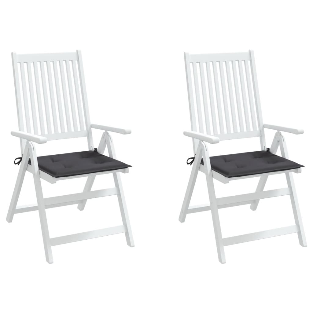 vidaXL Podušky na zahradní židli 2 ks antracitové 50x50x3 cm oxford