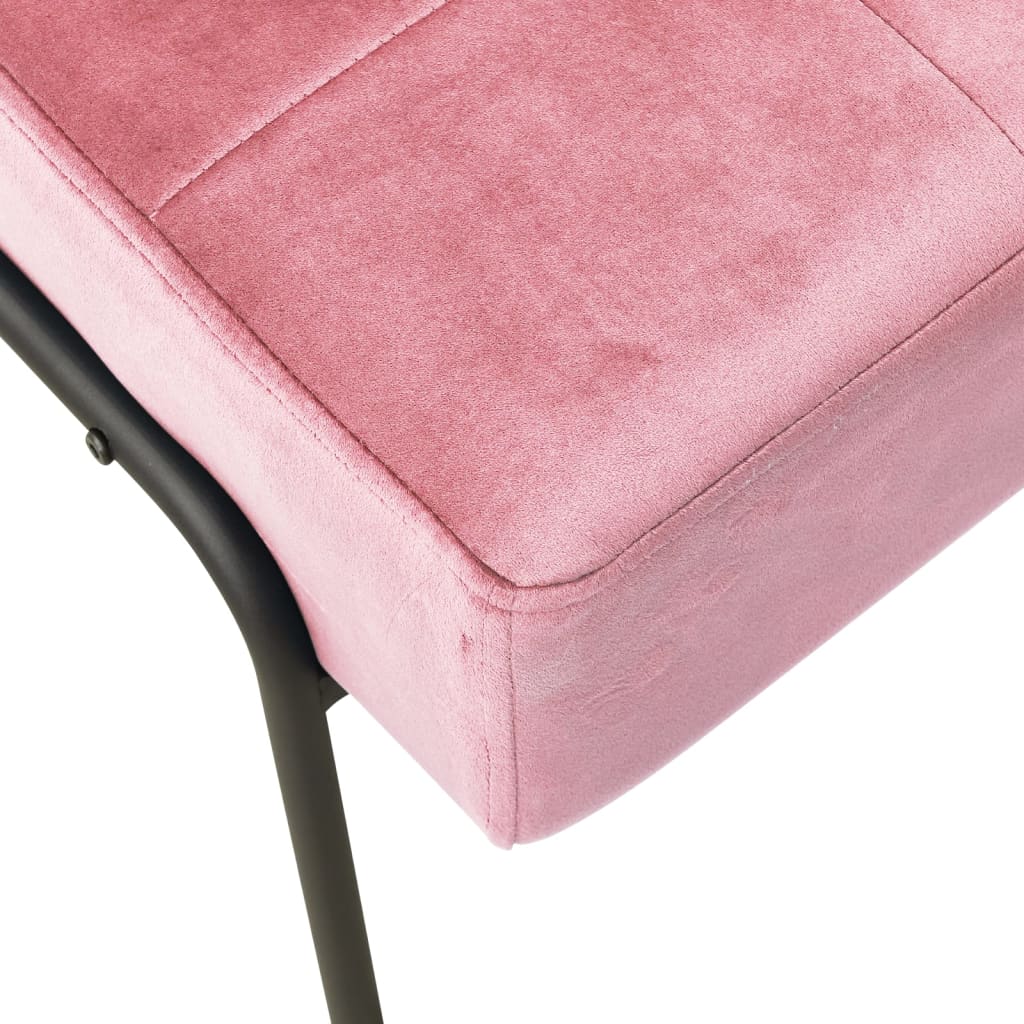 vidaXL Relaxační židle 65 x 79 x 87 cm růžová samet