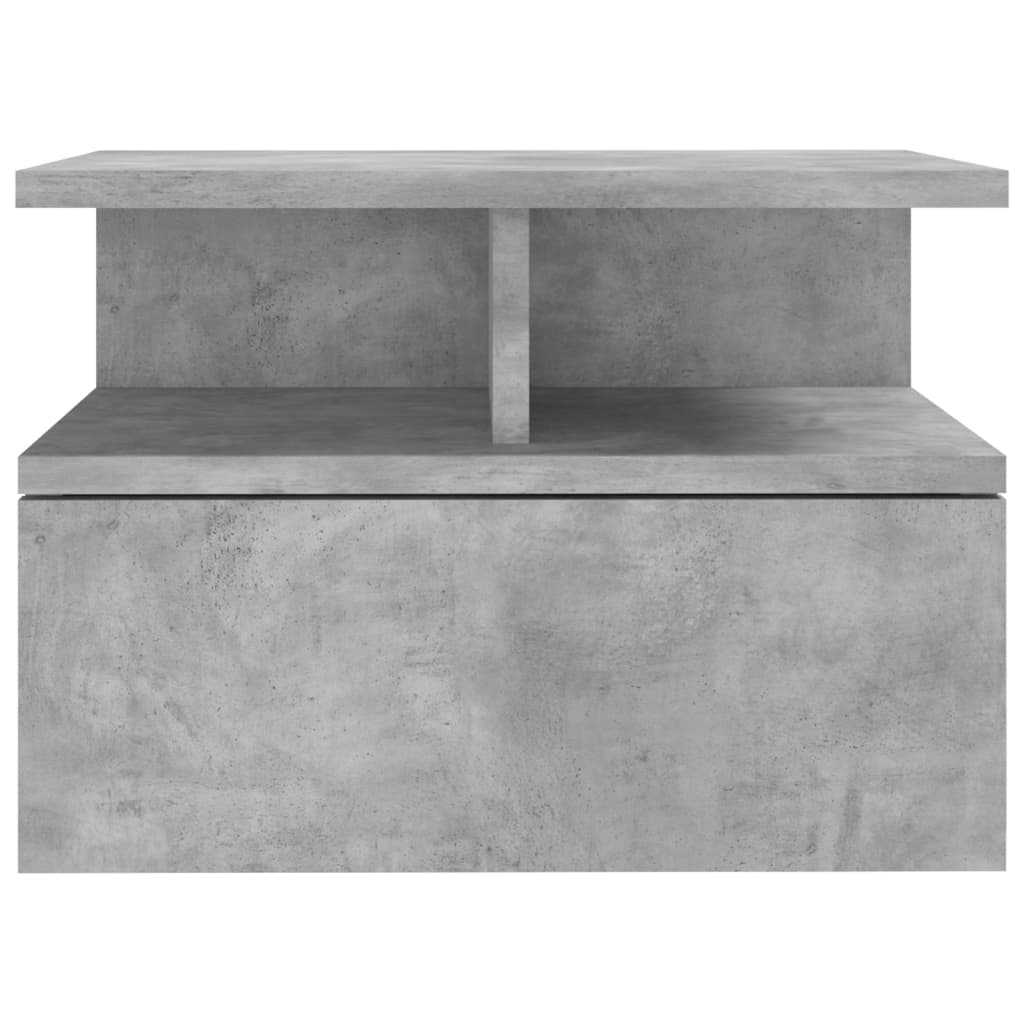 vidaXL Nástěnný noční stolek beronově šedý 40 x 31 x 27 cm dřevotříska