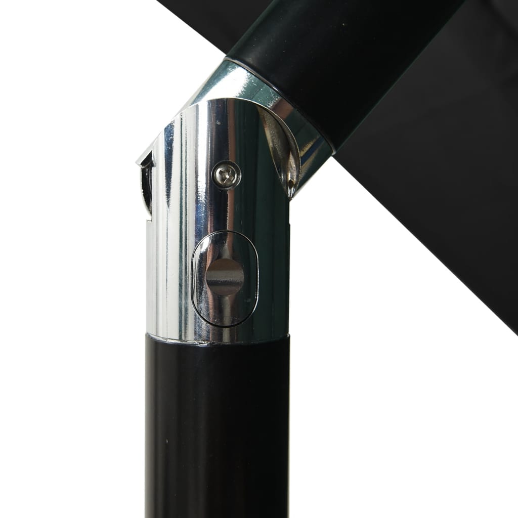 vidaXL 3stupňový slunečník s hliníkovou tyčí černý 2,5 x 2,5 m