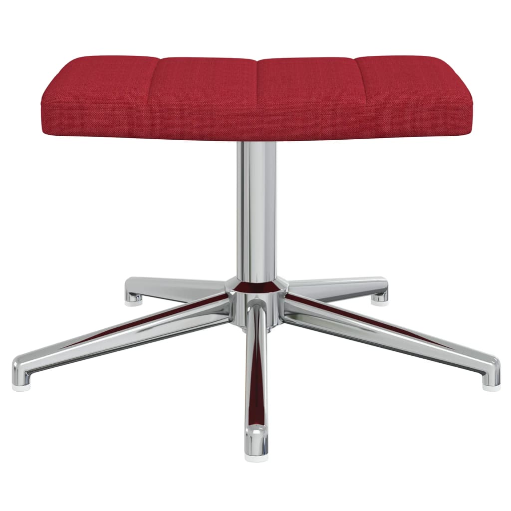 vidaXL Relaxační židle se stoličkou vínová textil
