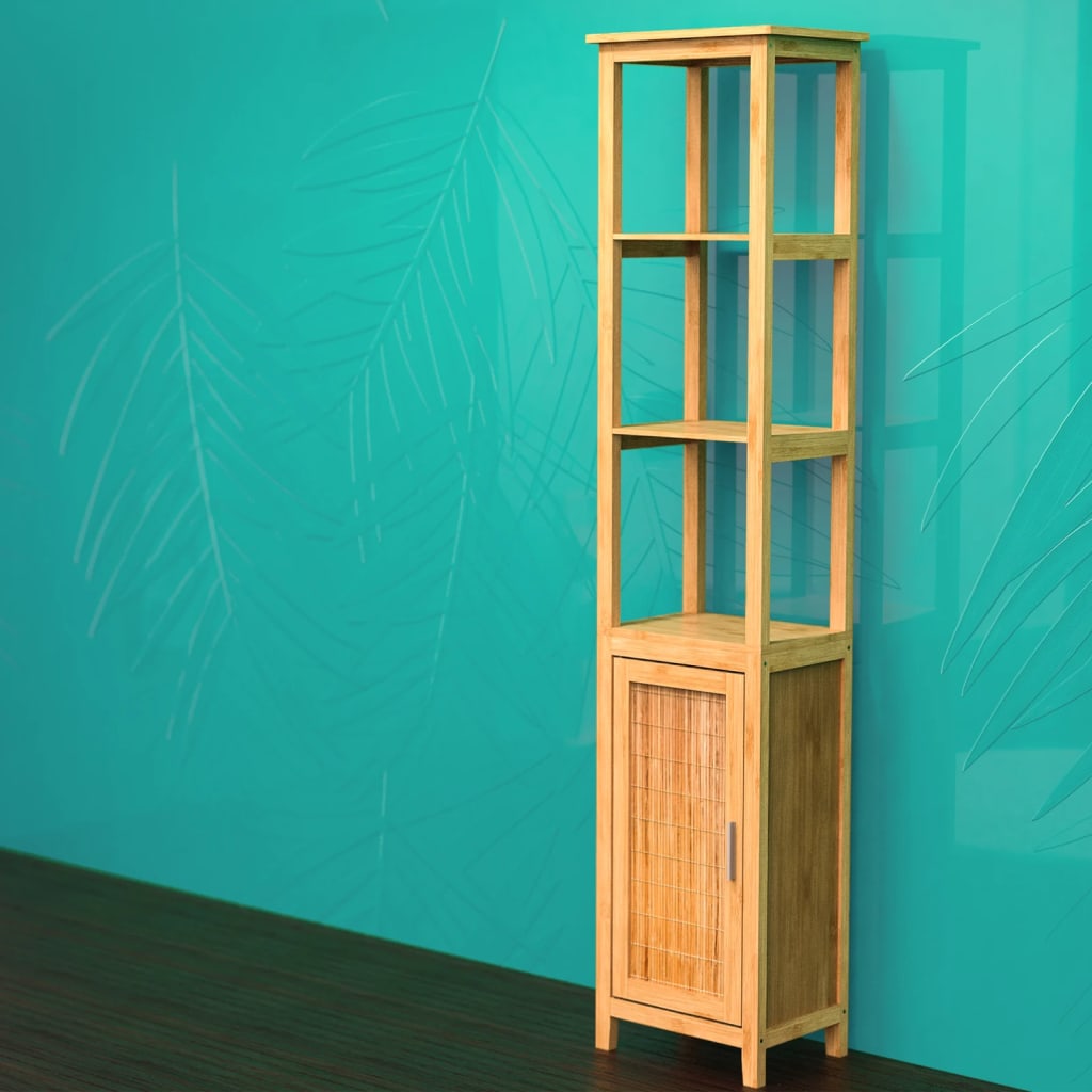 EISL Vysoký regál se 3 přihrádkami bambus 40 x 30 x 190 cm
