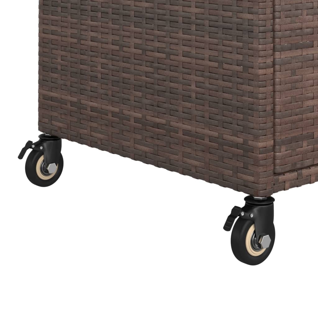 vidaXL Barový vozík se zásuvkou hnědý 100 x 45 x 97 cm polyratan