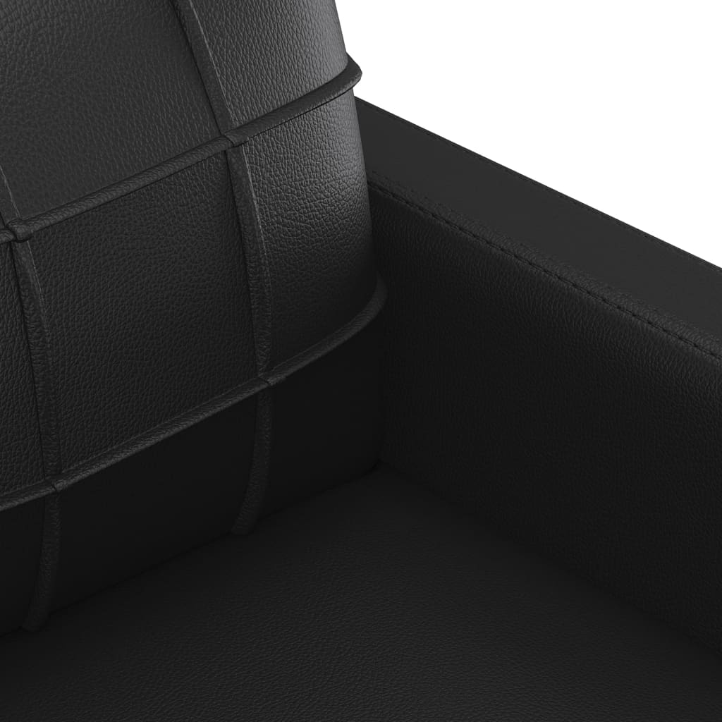 vidaXL 2dílná sedací souprava s poduškami černá umělá kůže