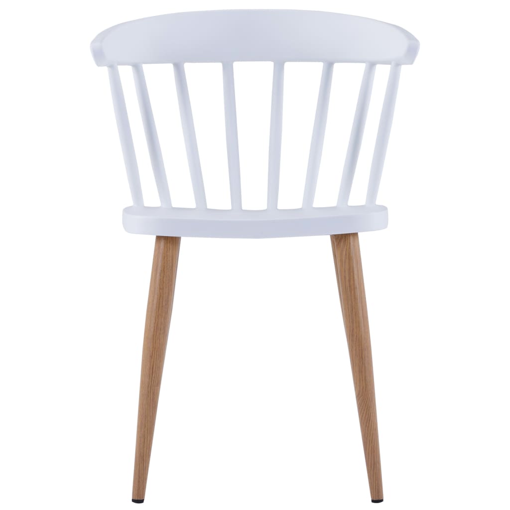 vidaXL Jídelní židle 4 ks bílé plast ocel