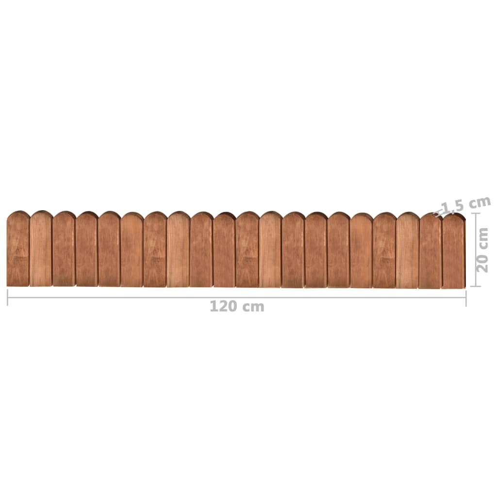 vidaXL Trávníkový lem hnědý 120 cm impregnované borové dřevo