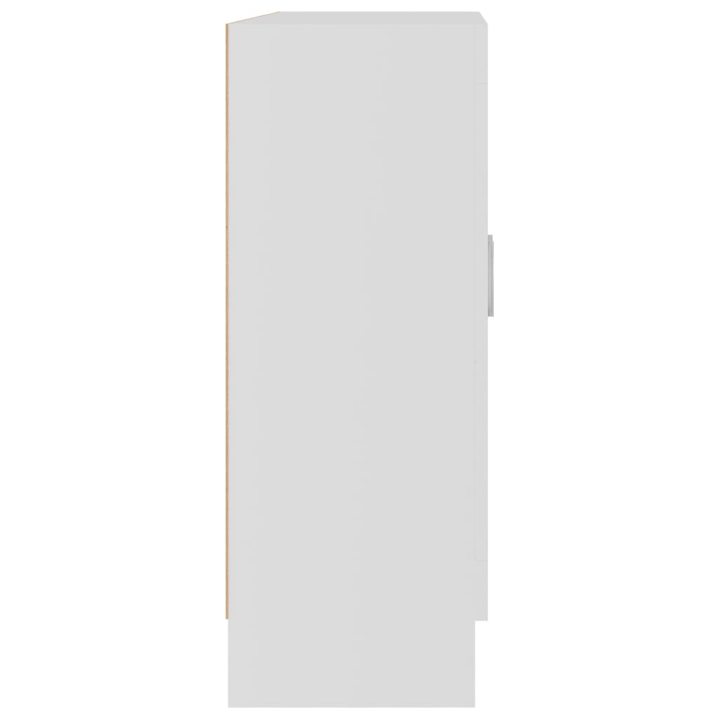 vidaXL Prosklená skříň bílá 82,5 x 30,5 x 80 cm dřevotříska
