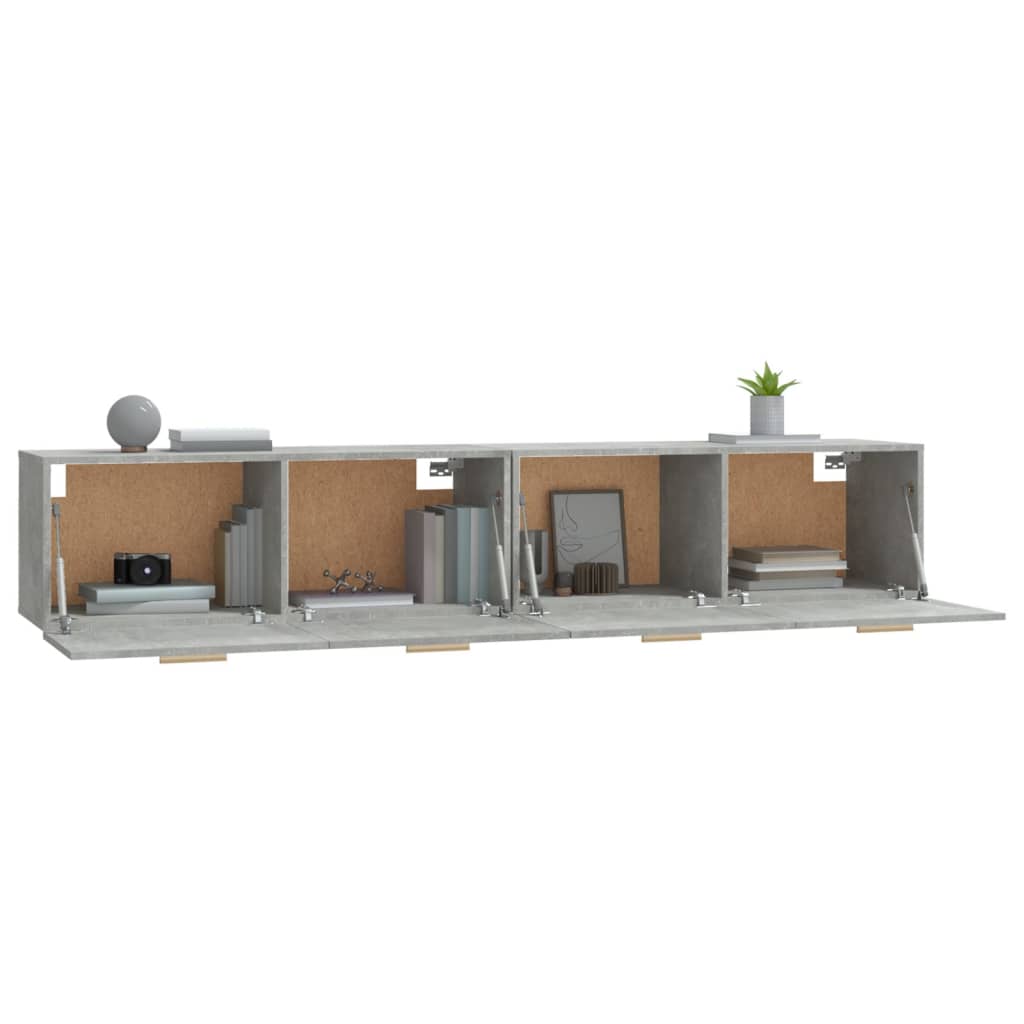 vidaXL Nástěnné skříňky 2 ks betonově šedé 100x36,5x35 cm kompozit