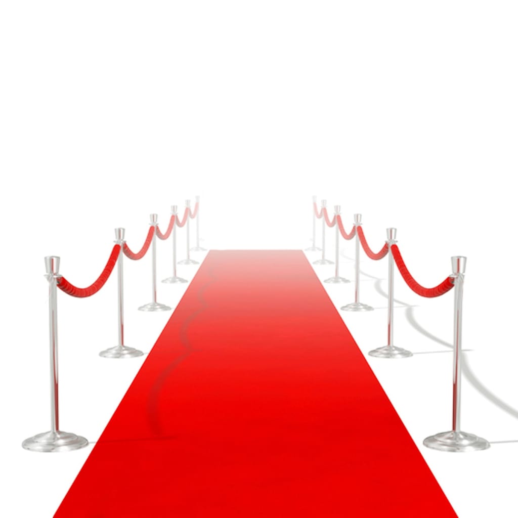 Červený koberec 1 x 5 m, extra těžký 400 g/m2